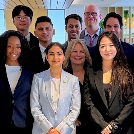 Group of students and faculty at Career Treks event